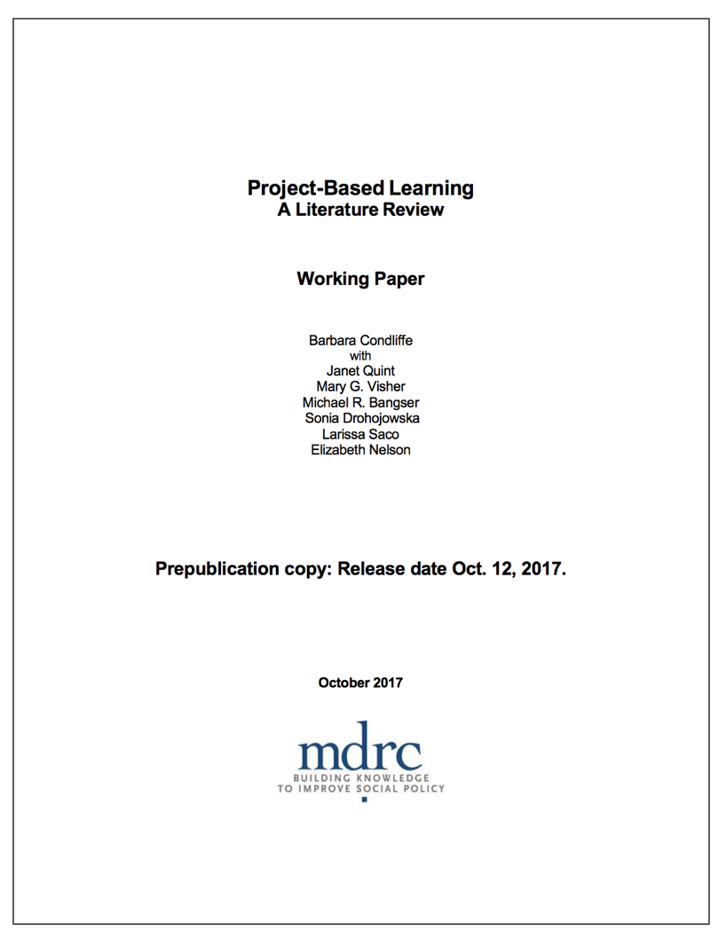 literature review of project based learning